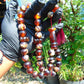 101 gr BIG Tasbih 33+3 Beads Mesbah Rosary Indonesian Red WHite Amber for Healing TB17i5