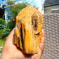 387 gram Polished Indonesia Yellow Aromatic Amber for Healing 26AYE28