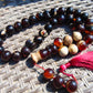 148 gr BIG Tasbih 33+3 Beads Mesbah Rosary Indonesian Dark White Amber for Healing FR29