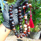 148 gr BIG Tasbih 33+3 Beads Mesbah Rosary Indonesian Dark White Amber for Healing FR29