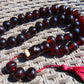 147 gr BIG Tasbih 33+3 Beads Mesbah Rosary Indonesian Dark Red Amber for Healing FR30