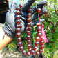 147 gr BIG Tasbih 33+3 Beads Mesbah Rosary Indonesian Dark Red Amber for Healing FR30