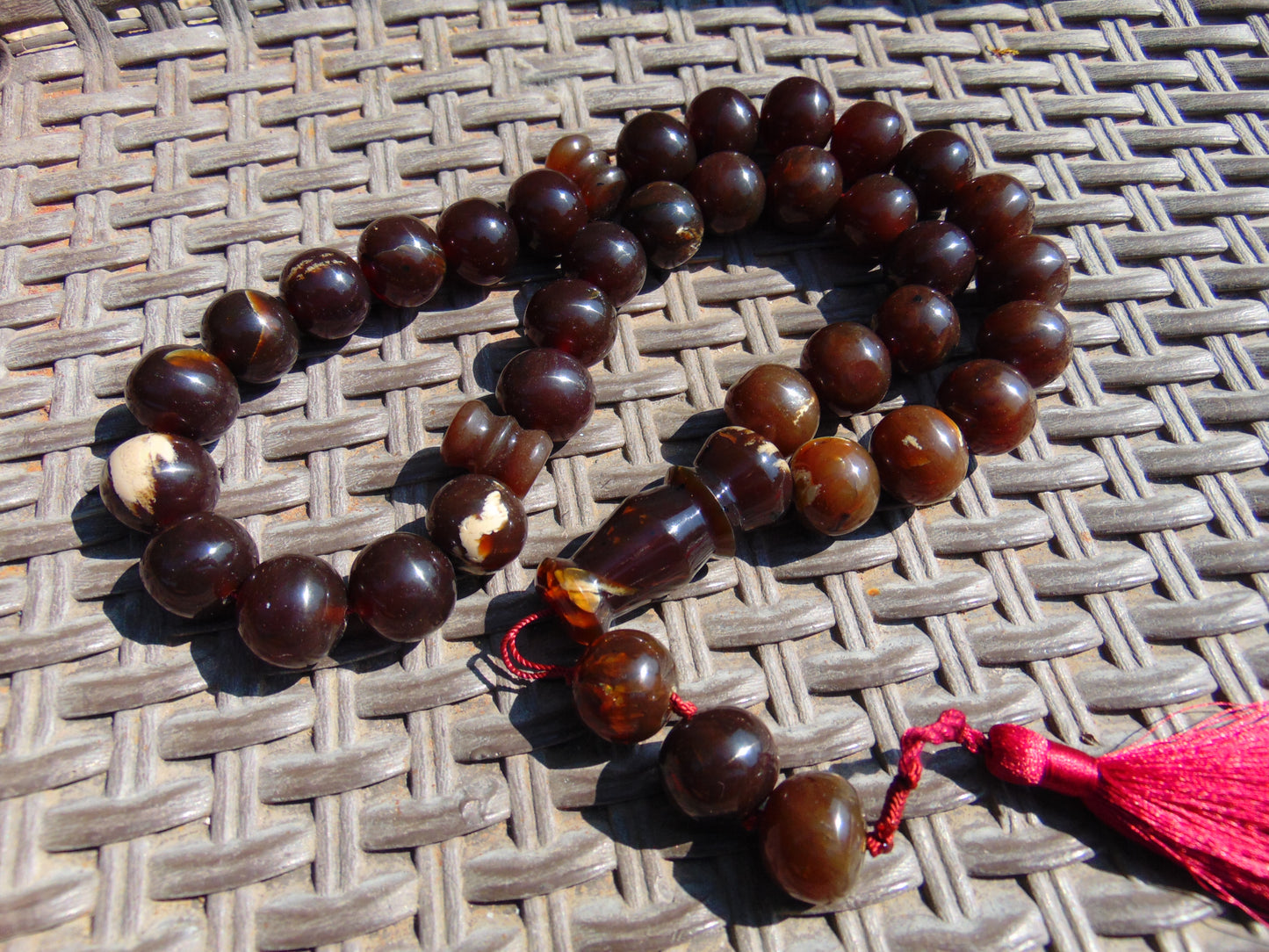 143 gr BIG Tasbih 33+3 Beads Mesbah Rosary Indonesian Caramel Amber for Healing FR27