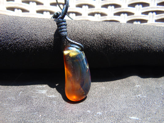 6 gr Pendant Indonesian  Blue Amber for Healing A48