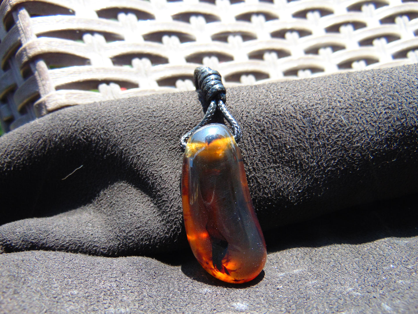 6 gr Pendant Indonesian  Blue Amber for Healing A48