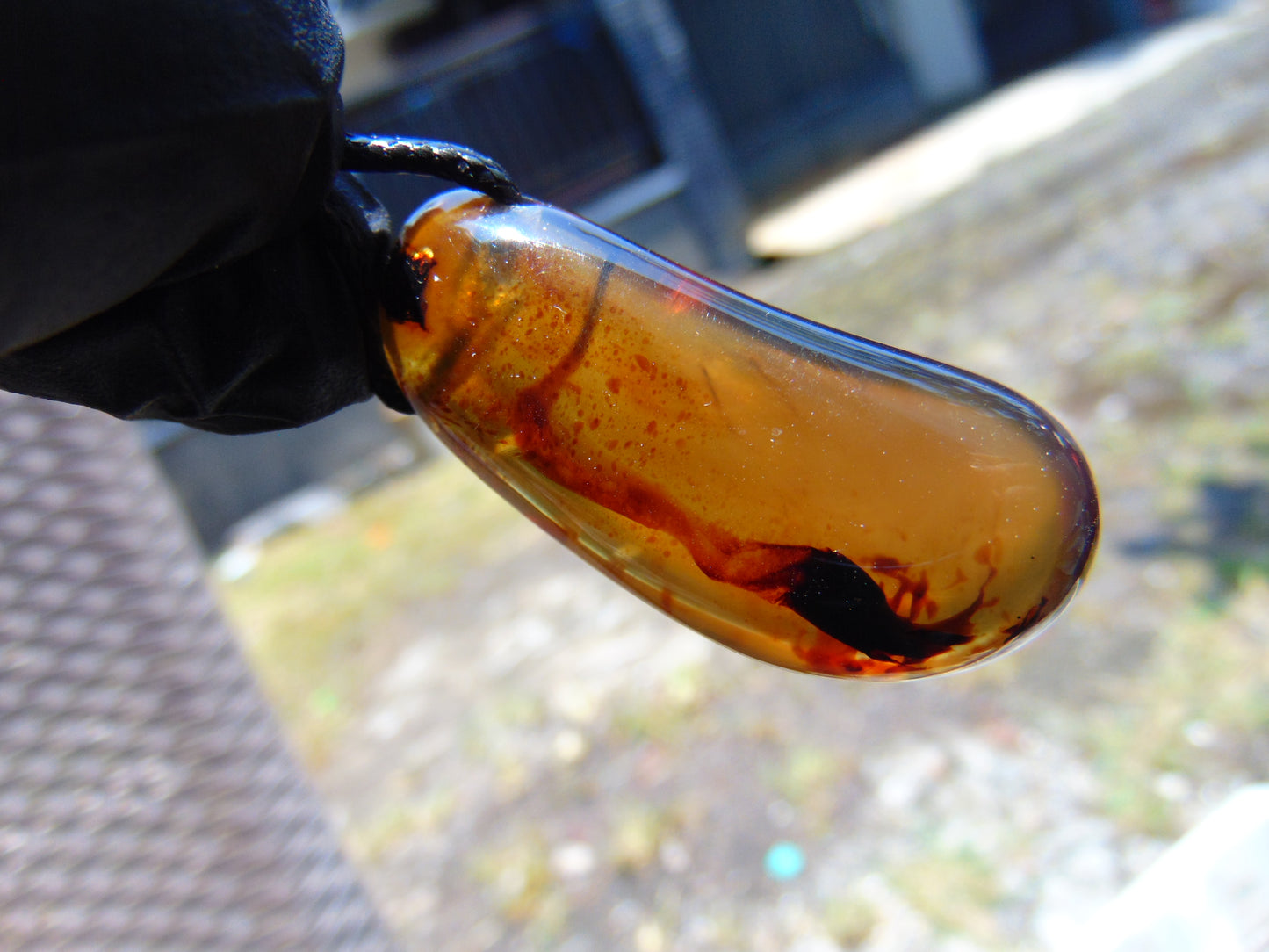 6 gr Pendant Indonesian  Blue Amber for Healing A48