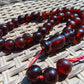 79 gr Tasbih Mesbah Rosary 33+3 Beads 16 mm Indonesian Cherry Red Amber for Healing FR21