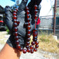 79 gr Tasbih Mesbah Rosary 33+3 Beads 16 mm Indonesian Cherry Red Amber for Healing FR21
