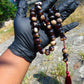 76 gr Tasbih Mesbah Rosary 33+3 Beads 16 mm Indonesian Dark White Amber for Healing FR23