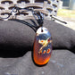 9 gr Pendant Indonesian orange Blue Amber for Healing A99