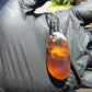 9 gr Pendant Indonesian orange Blue Amber for Healing A99
