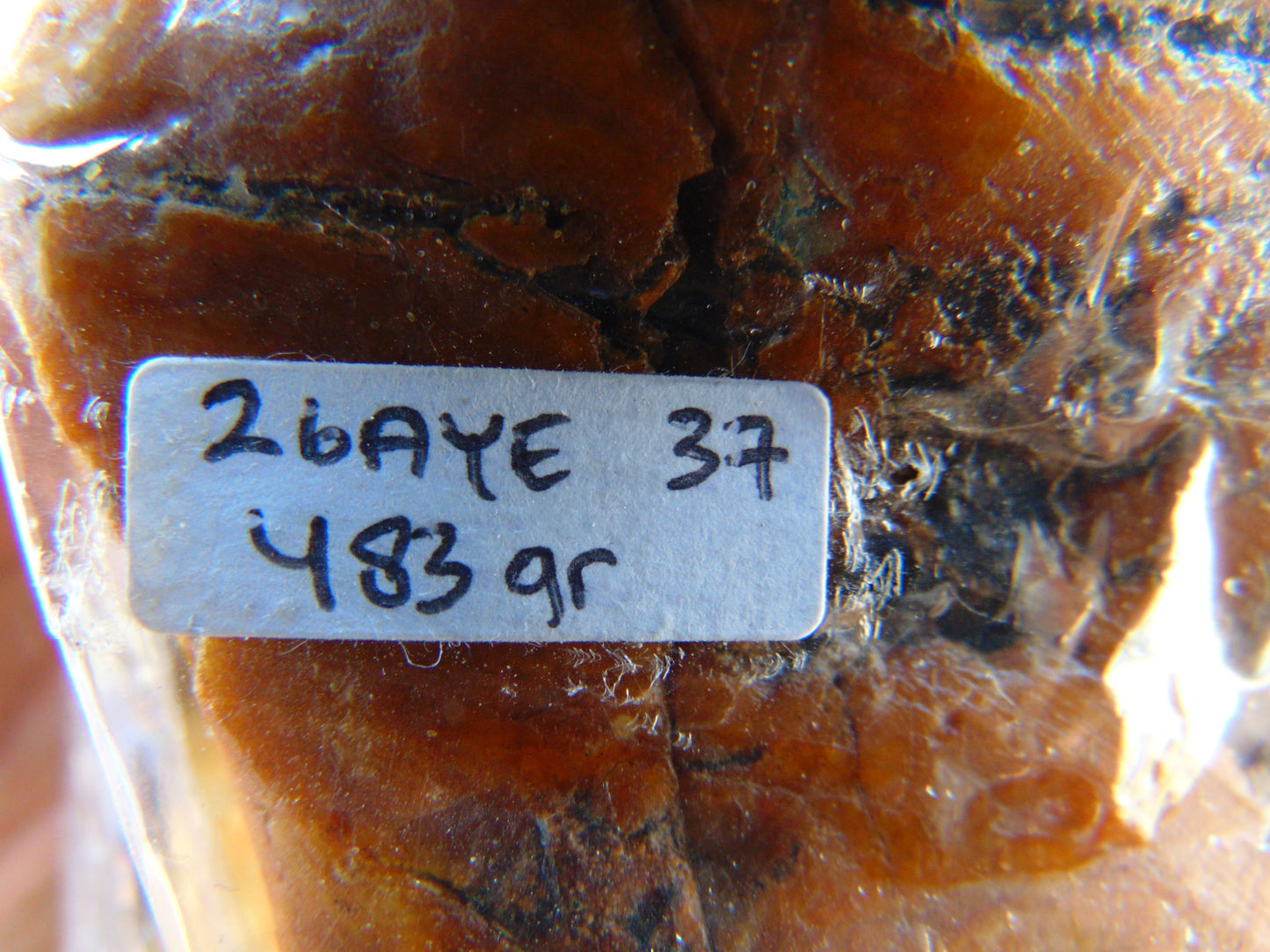 483 gram Polished Indonesia Yellow Aromatic Amber for Healing 26AYE37