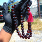 77 gr Tasbih Mesbah Rosary 33+3 Beads 16 mm Indonesian Red Amber for Healing FR16