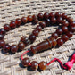 77 gr Tasbih Mesbah Rosary 33+3 Beads 16 mm Indonesian Red Amber for Healing FR22
