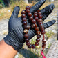 77 gr Tasbih Mesbah Rosary 33+3 Beads 16 mm Indonesian Red Amber for Healing FR22