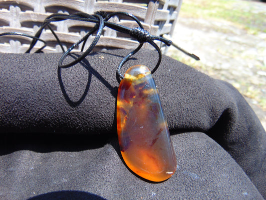 9 gram Pendant Indonesian Blue Amber for Healing A87