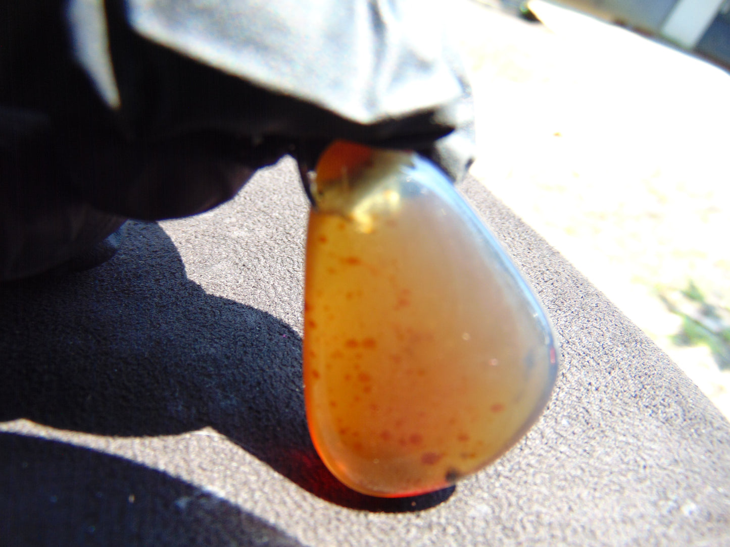 6.29 gr Pendant Indonesian orange Blue Amber for Healing N30