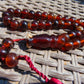 47 gr Hand Tasbih 33+3 Beads 12 mm Indonesian Yellow Red Bluish Amber for Healing TB12i3