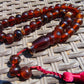 47 gr Hand Tasbih 33+3 Beads 12 mm Indonesian Yellow Red Bluish Amber for Healing TB12i3