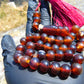 47 gr Hand Tasbih 33+3 Beads 12 mm Indonesian Yellow Red Bluish Amber for Healing TB12i3