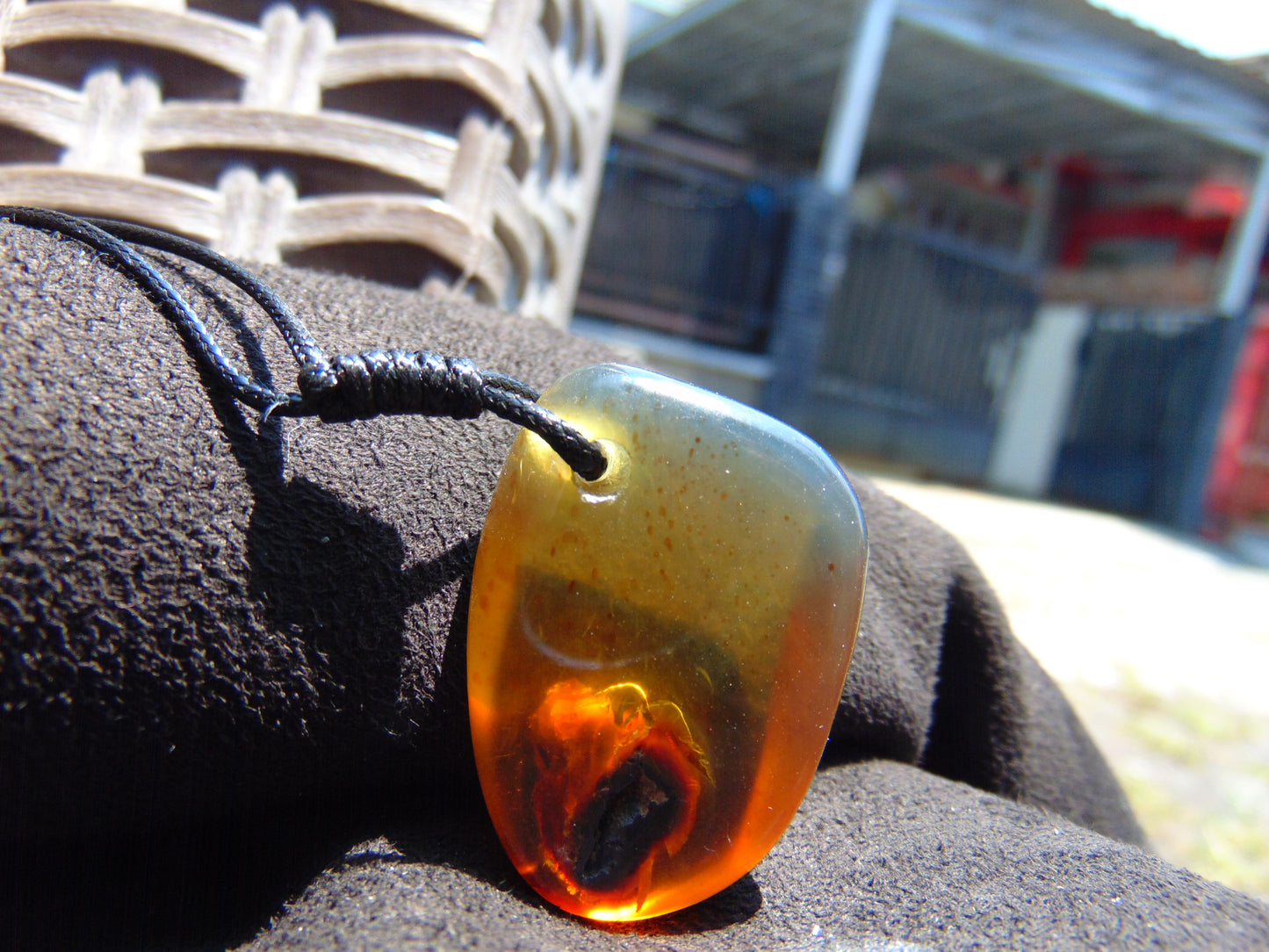 6.8 gr Pendant Indonesian Blue Amber for Healing No.89