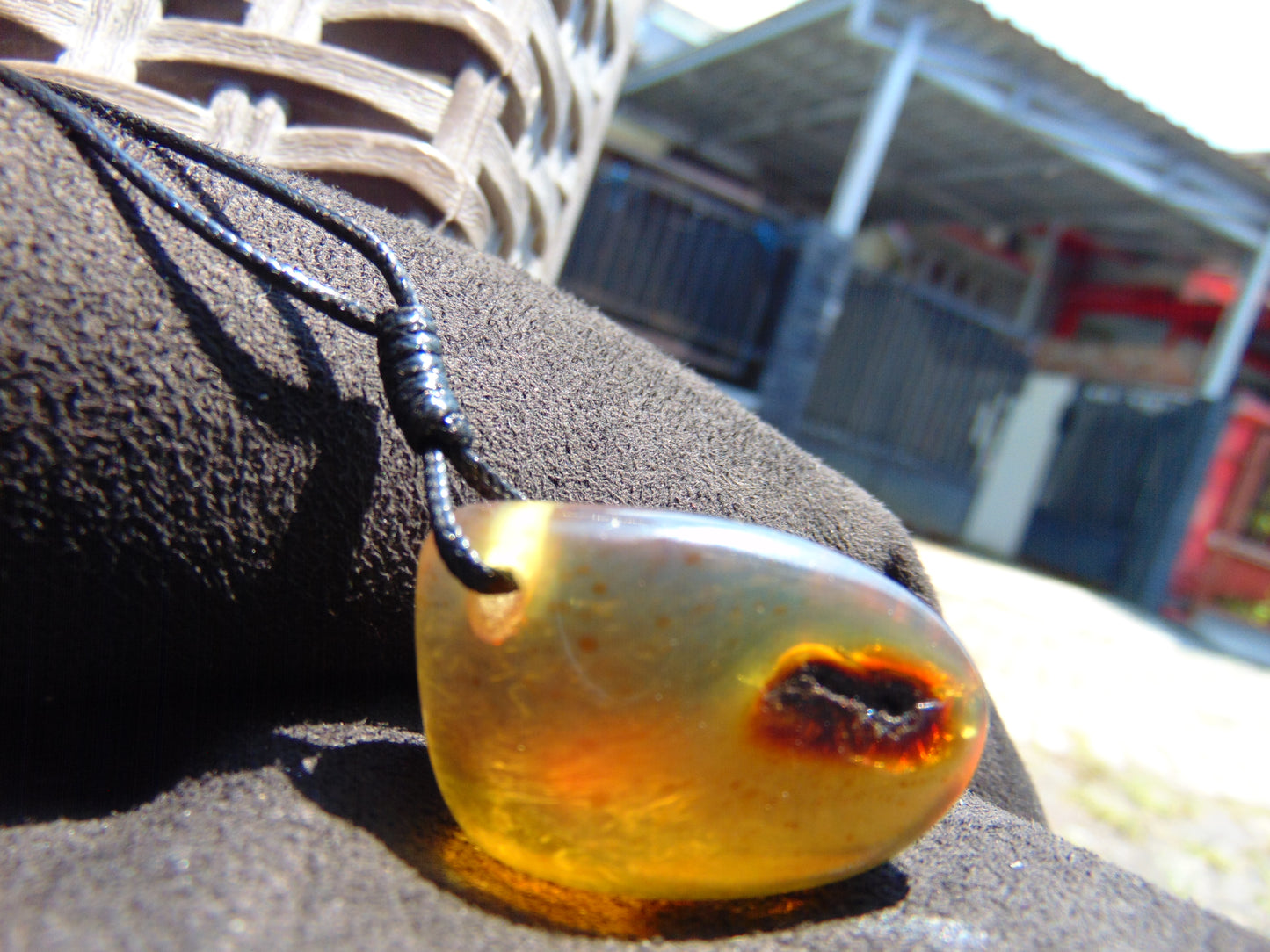 6.8 gr Pendant Indonesian Blue Amber for Healing No.89
