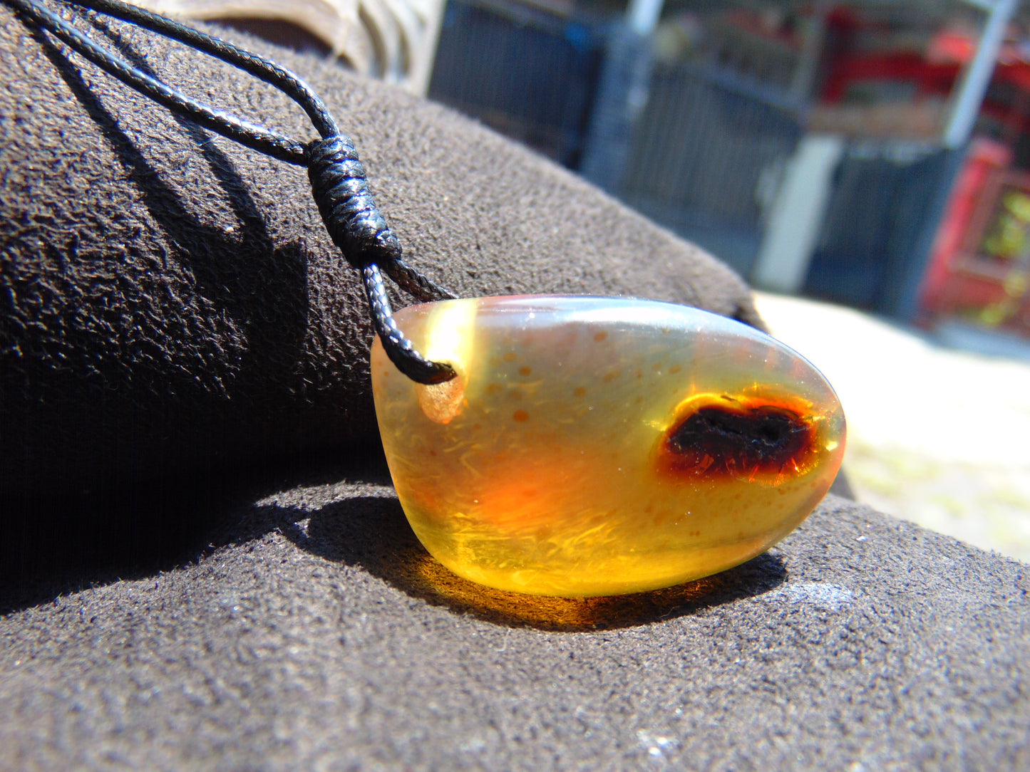 6.8 gr Pendant Indonesian Blue Amber for Healing No.89