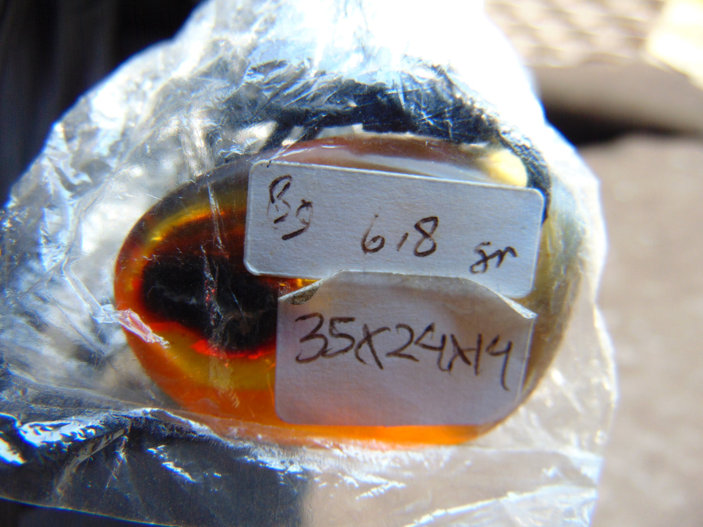 6.8 gr Pendant Indonesian Blue Amber for Healing No.89