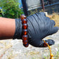 53 gr Hand Tasbih 17+1 Beads 16 mm Indonesian Yellow Red Bluish Amber for Healing BT11