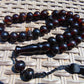 64 gr Tasbih Mesbah Rosary 33+3 Beads 15 mm Indonesian Dark Red Amber for Healing FR56