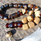 74 gr Komboloi Rosary 22+1 Beads 15x16 mm Indonesian Red White Amber for Healing CO11