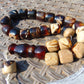 74 gr Komboloi Rosary 22+1 Beads 15x16 mm Indonesian Red White Amber for Healing CO11