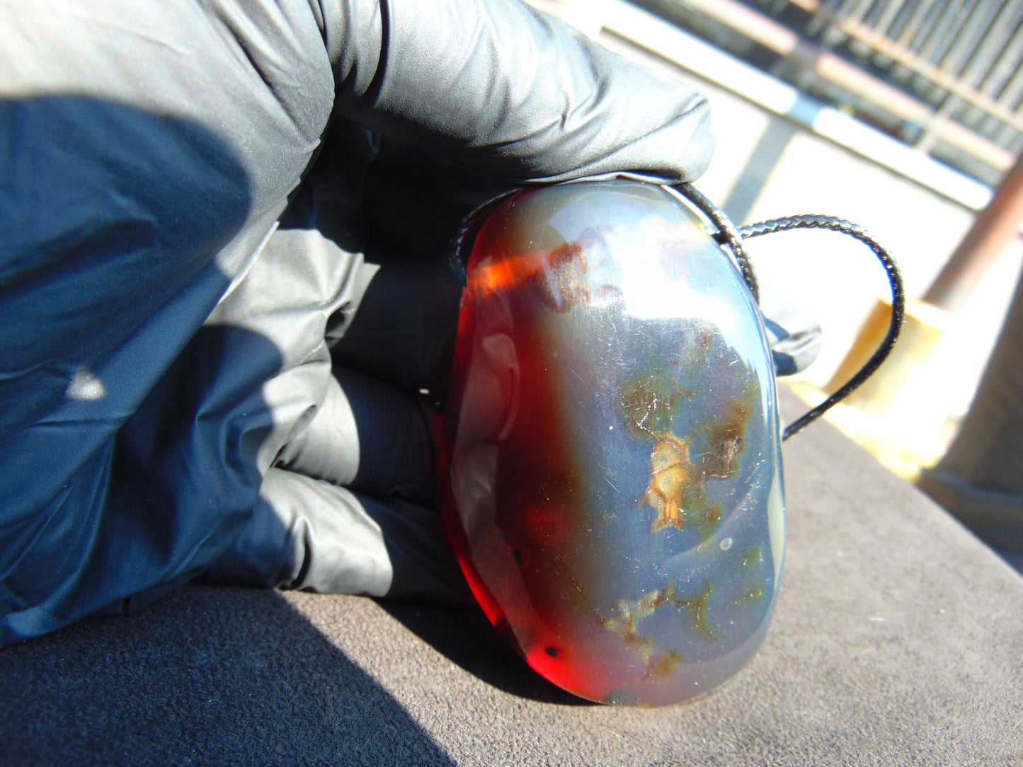 70 gr Pendant Indonesian Blue Amber for Healing P344