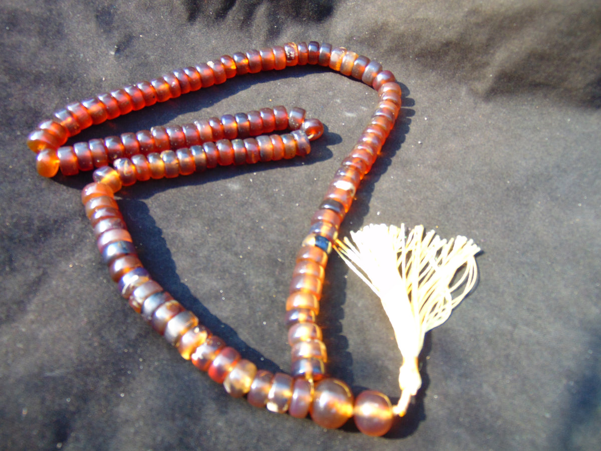 100 gram 108 Rosary Mala Buddha for Yoga and Meditation Indonesian Yellow Blue Amber for Healing 26my1
