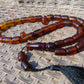 74 gr Komboloi Rosary 33+2 Beads 13x18 mm Indonesian Yellow Red Amber for Healing TT40