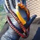 100 gram 108 Rosary Mala Buddha for Yoga and Meditation Indonesian Yellow Blue Amber for Healing 26my1