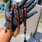 74 gr Komboloi Rosary 33+2 Beads 13x18 mm Indonesian Yellow Red Amber for Healing TT40