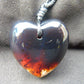 36.6 gr Heart Pendant Indonesian blue Amber for Healing N4