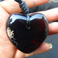 36.6 gr Heart Pendant Indonesian blue Amber for Healing N4