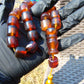 72 gr Komboloi Rosary 22+1 Beads 15x16 mm Indonesian Yellow Bluish Amber for Healing CO9