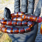 72 gr Komboloi Rosary 22+1 Beads 15x16 mm Indonesian Yellow Bluish Amber for Healing CO9