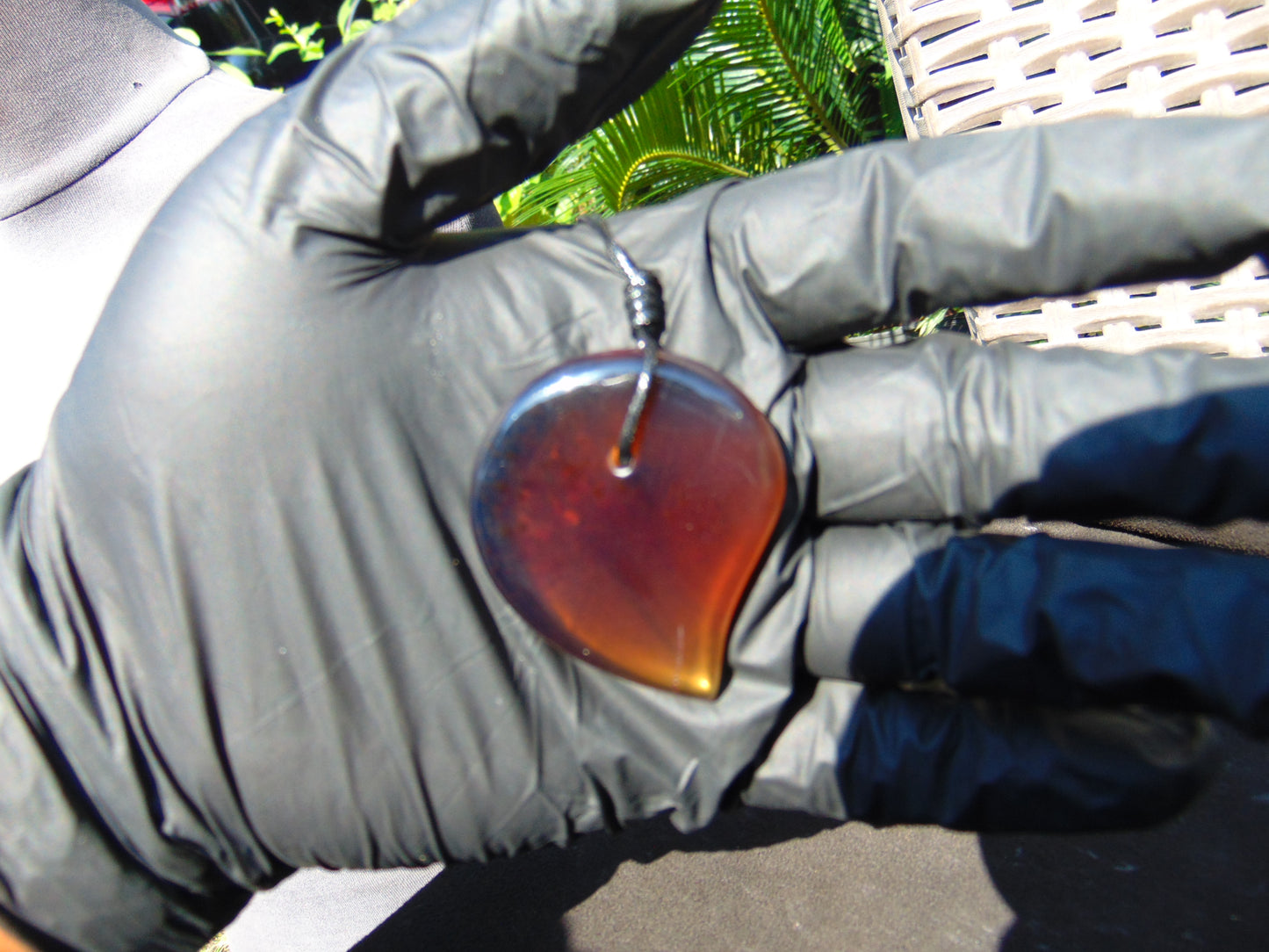 10 gr Comma Pendant Indonesian Blue Amber for Healing 25Y12