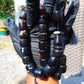 81 gr Komboloi Rosary 22+1 Beads 15x16 mm Indonesian Black Amber for Healing FR35
