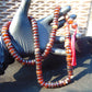 92 gram 108 Rosary Mala Buddha for Yoga and Meditation Indonesian Red White Amber for Healing 26my3