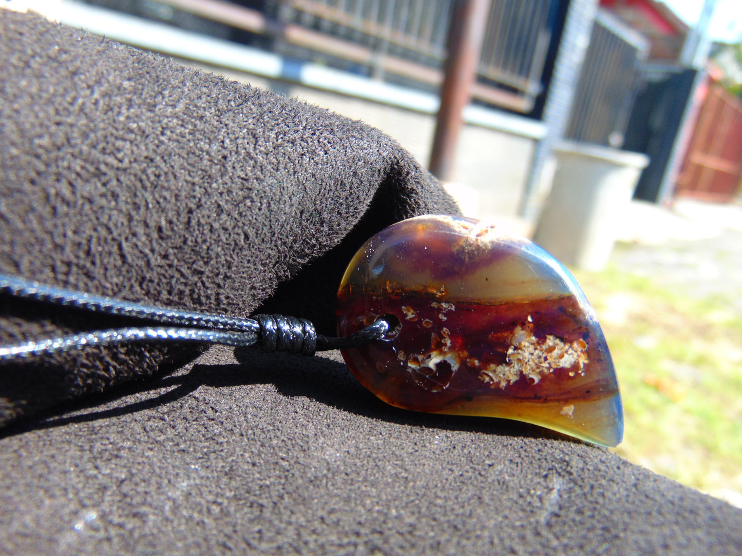 4 gr Comma Pendant Indonesian Blue Amber for Healing 25Y23