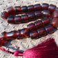 74 gr Komboloi Rosary 22+1 Beads 15x16 mm Indonesian Red Amber for Healing CO2