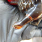 68 gr The 3D lion carving on Indonesian Cherry Red Amber for Healing L3P1