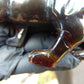 68 gr The 3D lion carving on Indonesian Cherry Red Amber for Healing L3P1