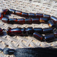 54 gr Komboloi Rosary 22+1 Beads 12x15 mm Indonesian Black Amber for Healing CO18