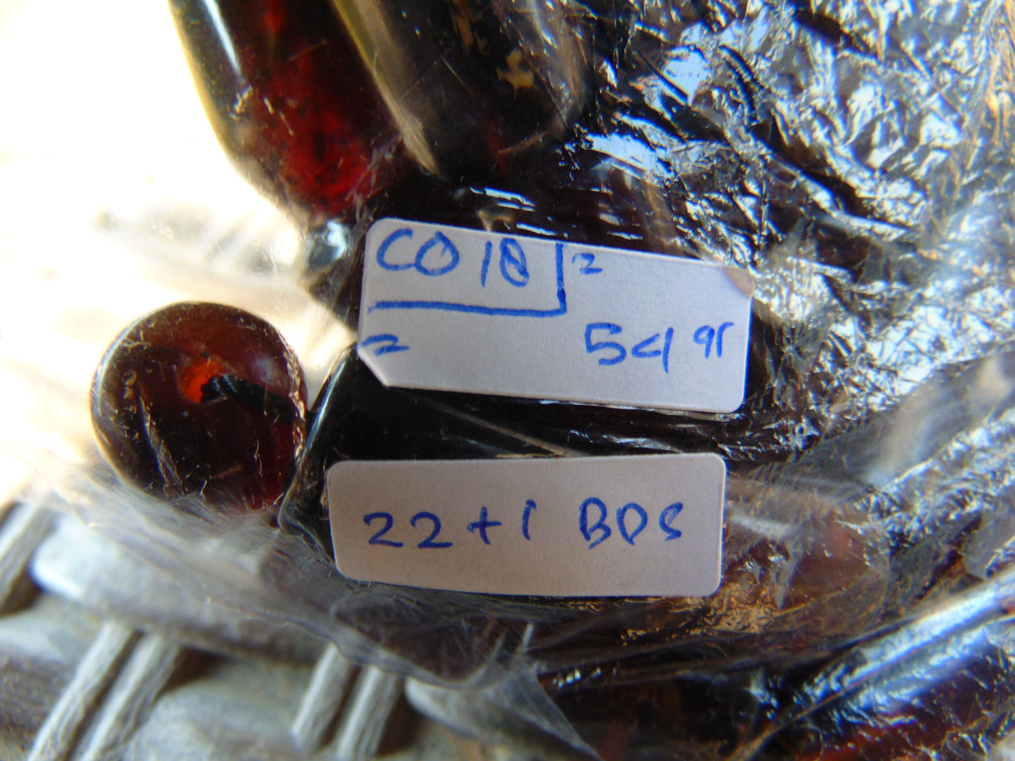 54 gr Komboloi Rosary 22+1 Beads 12x15 mm Indonesian Black Amber for Healing CO18